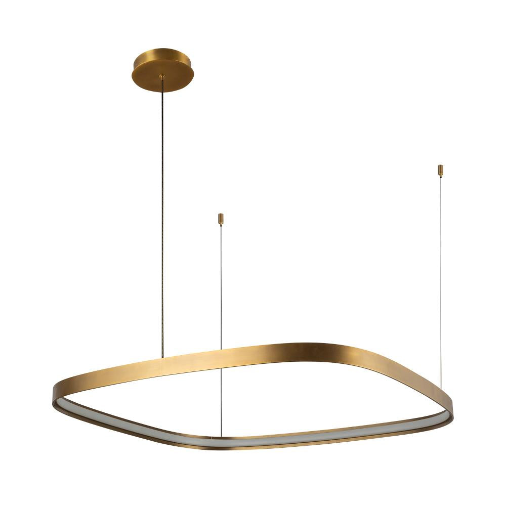 Kuzco Yukon PD78031-VB Pendant Light Fixture, UL Damp Rated, Vintage Brass