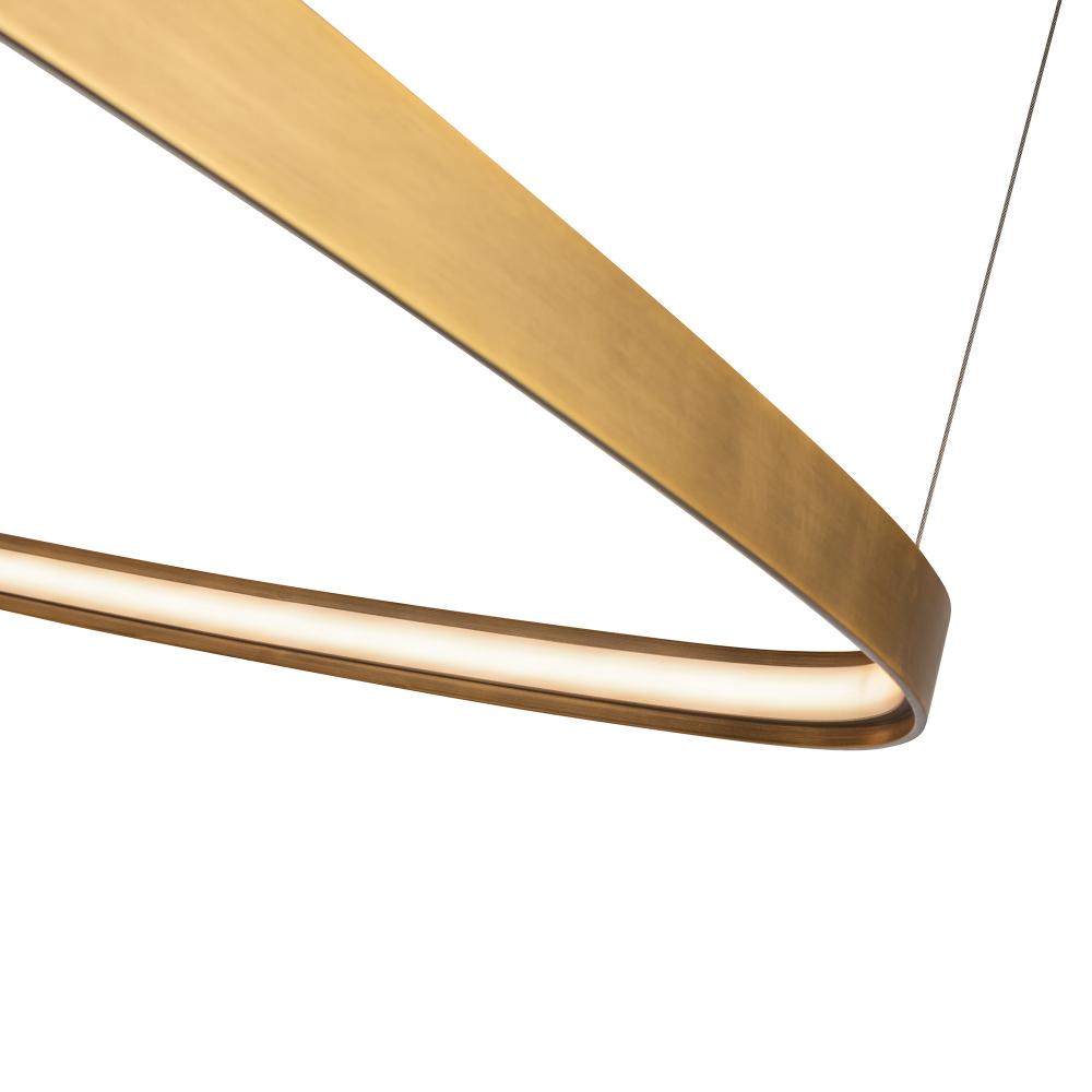 Kuzco Yukon PD78031-VB Pendant Light Fixture, UL Damp Rated, Vintage Brass