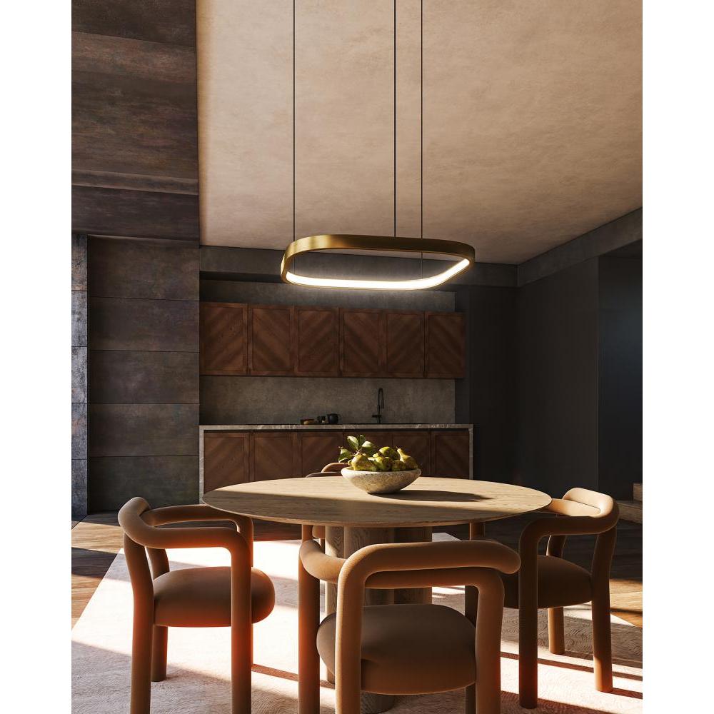 Kuzco Yukon PD78031-VB Pendant Light Fixture, UL Damp Rated, Vintage Brass