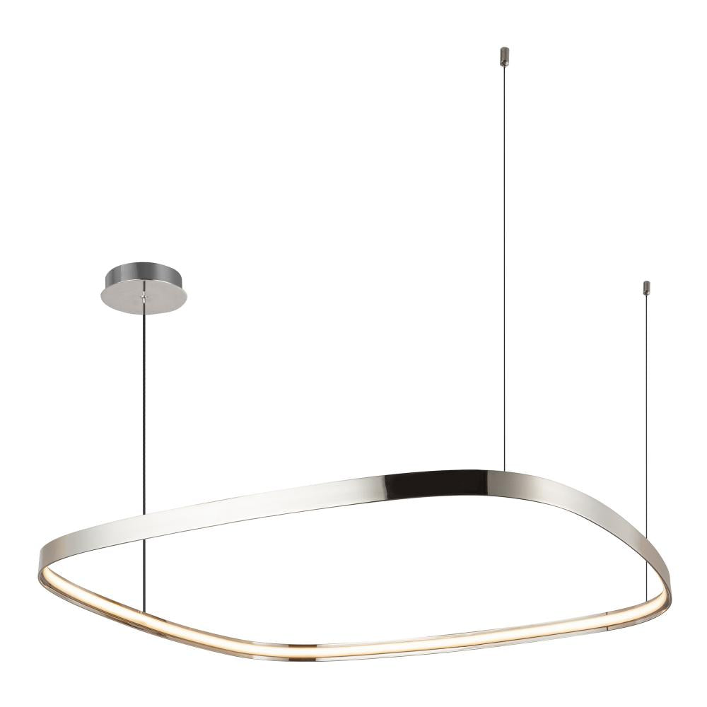 Kuzco Yukon PD78040-PN Pendant Light, UL Damp Rated, Polished Nickel
