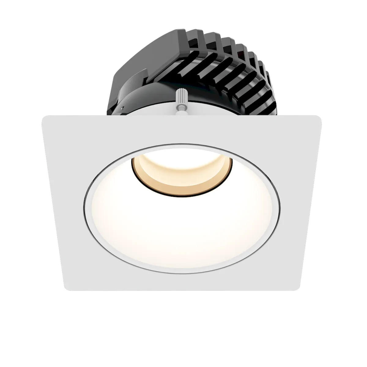 ChromaDMX 4in DMX RGB+TW Downlight, Square Trim, White Finish