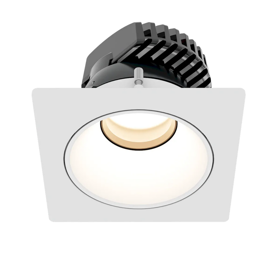 ChromaDMX 4in DMX RGB+TW Downlight, Square Trim, White Finish