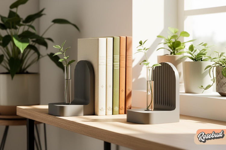 Ribbed Modern Bookend, Book Lover Gift, Bookshelf Decor, Book Club Gifts, Bookish Library Decor, Bookworm, Reading Challenge, Book Nook