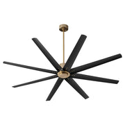 &Modern Fleet Modern Farmhouse Large Ceiling Fan 72 inch with Remote - Aged Brass, Matte Black